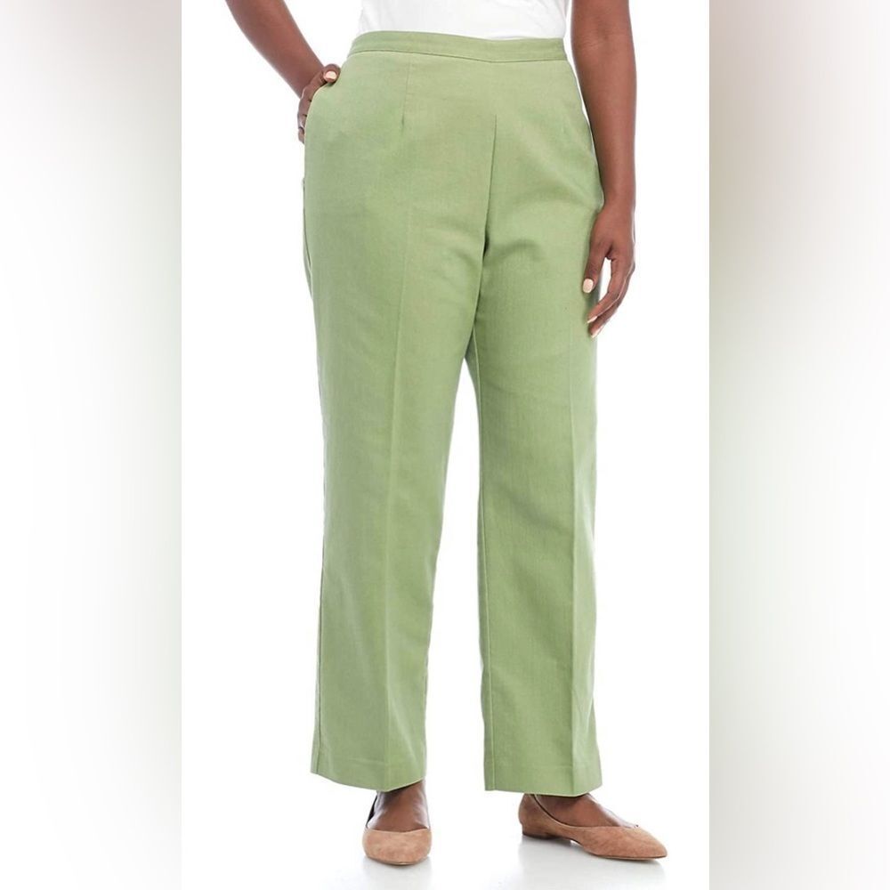 Alfred Dunner Sage Women's Plus Size Parrot Cay Proportioned Pant Size 18w